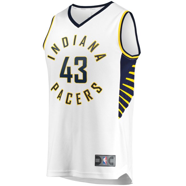 Pascal Siakam Indiana Pacers Fanatics Youth Fast Break Player Jersey - Association Edition - White - Image 2