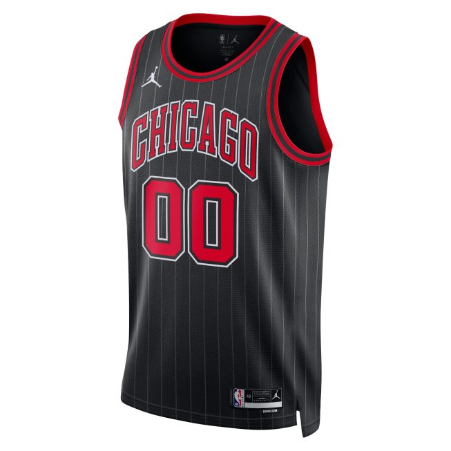 Chicago Bulls Jordan Brand Unisex 2022/23 Swingman Custom Jersey - Statement Edition - Black - Image 2