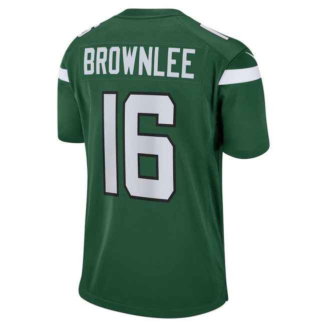 Jason Brownlee 16 New York Jets Men Game Jersey - Gotham Green - Image 3