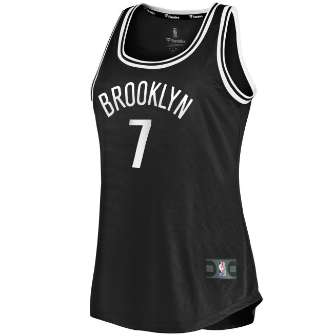 Kevin Durant Brooklyn Nets Fanatics Women's Fast Break Tank Jersey Black - Icon Edition - Image 2
