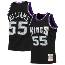 Jason Williams Sacramento Kings Mitchell & Ness 2000/01 Hardwood Classics 75th Anniversary Diamond Swingman Jersey - Black