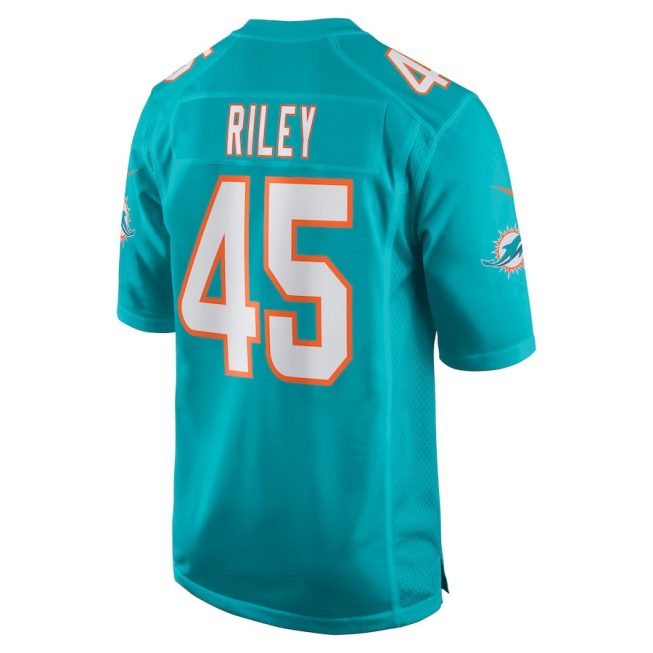 Duke Riley 45 Miami Dolphins Men Game Jersey - Aqua - Image 3