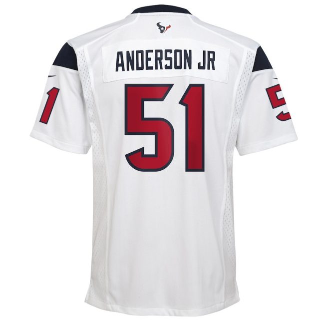 Will Anderson Jr. 51 Houston Texans YOUTH Game Jersey - White - Image 3