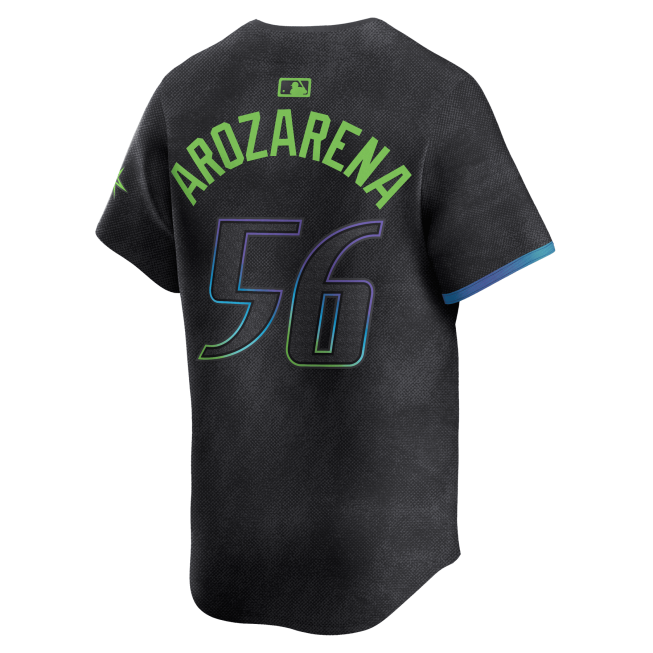 Randy Arozarena 56 Tampa Bay Rays 2024 City Connect Limited Men Jersey - Charcoal - Image 3