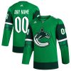 Vancouver Canucks St. Patrick's Day Authentic Custom Jersey - Kelly Green