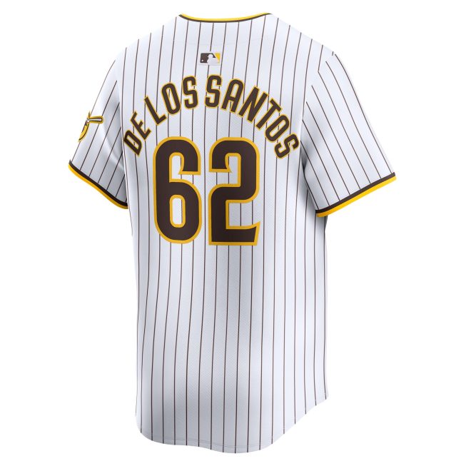 Enyel De Los Santos San Diego Padres Home Limited Player Jersey - White - Image 3