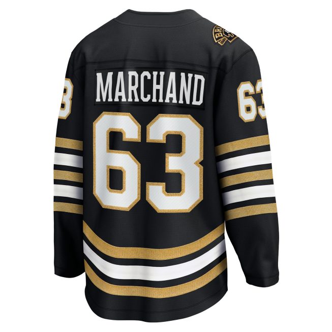 Brad Marchand Boston Bruins Fanatics 100th Anniversary Premier Breakaway Player Jersey - Black - Image 3
