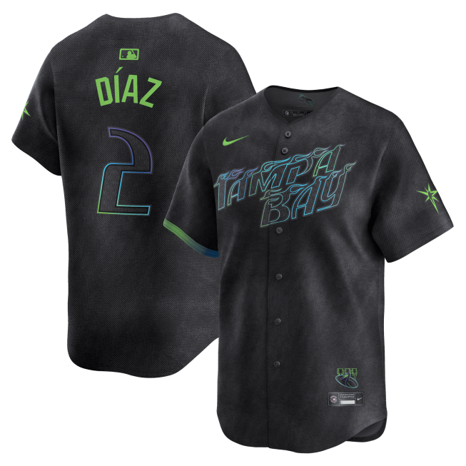 Yandy Diaz 2 Tampa Bay Rays 2024 City Connect Limited Men Jersey - Charcoal