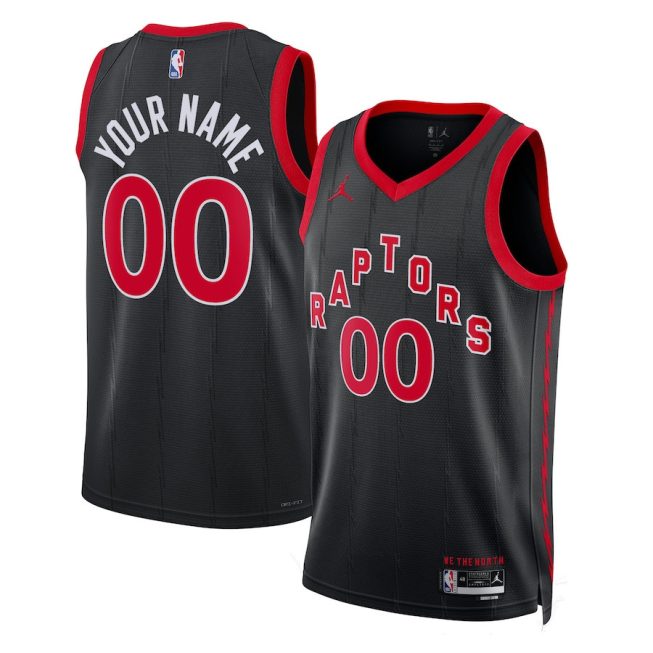 Toronto Raptors 2023/24 Statement Swingman Custom Men Jersey - Black