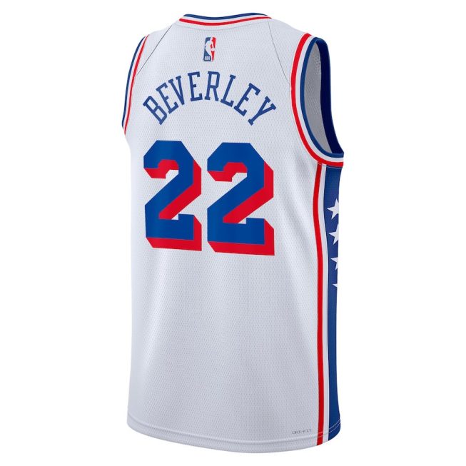 Patrick Beverley 22 Philadelphia 76ers 2023/24 Swingman Jersey - Association Edition - White - Image 3
