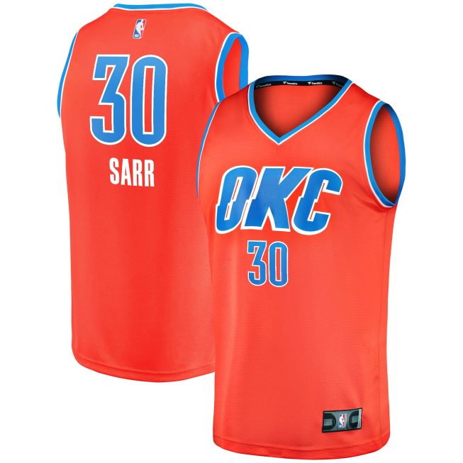Olivier Sarr Oklahoma City Thunder Fanatics Youth Fast Break Replica Player Jersey - Statement Edition - Orange