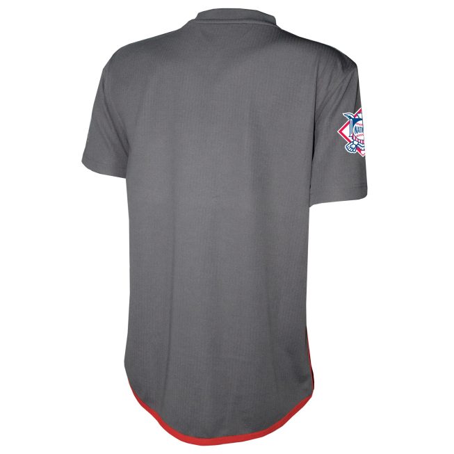 Atlanta Braves Stitches Team V-Neck Jersey - Charcoal - Image 3