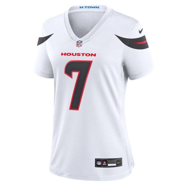 C.J. Stroud 7 Houston Texans Women Game Jersey - White - Image 2