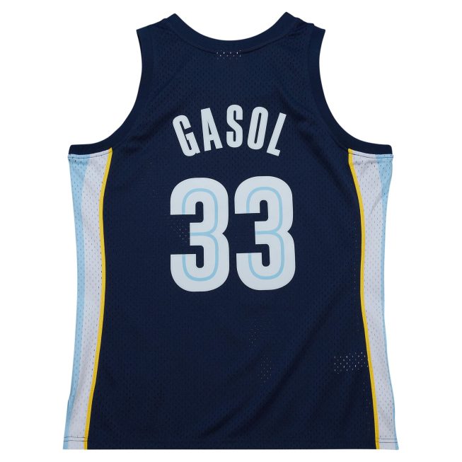 Marc Gasol Memphis Grizzlies Mitchell & Ness 2008/09 Hardwood Classics Swingman Throwback Jersey - Navy - Image 3