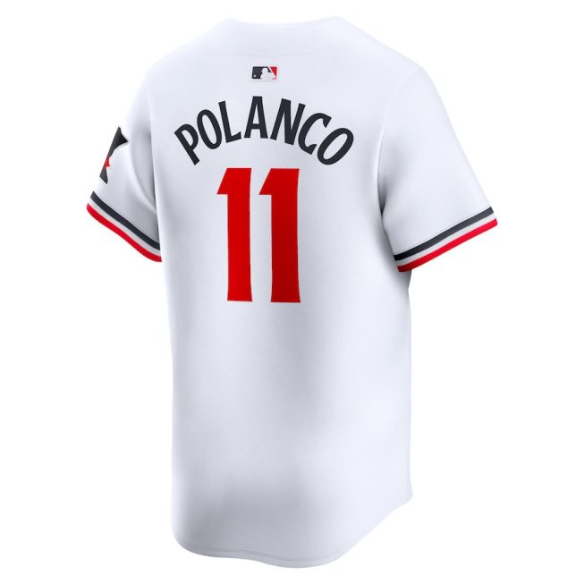 Jorge Polanco 11 Minnesota Twins Home Limited Player Men Jersey - White - Image 3