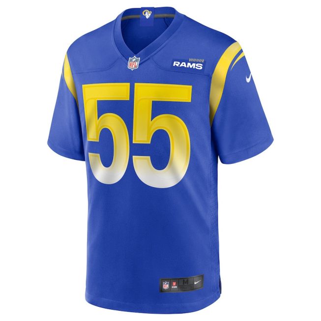 Brian Allen 55 Los Angeles Rams Men Game Jersey - Royal - Image 2