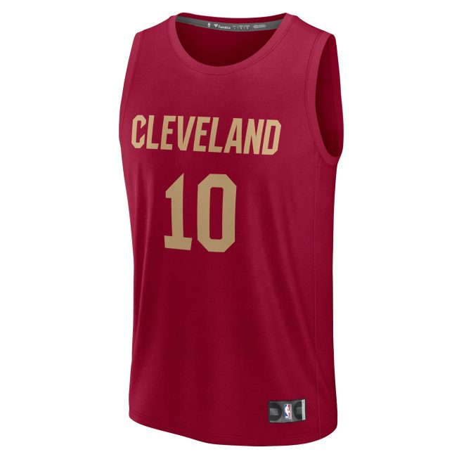 Darius Garland Cleveland Cavaliers Fanatics Fast Break Player Jersey - Icon Edition - Wine - Image 2