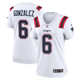 Christian Gonzalez New England Patriots Women's Game Jersey - White