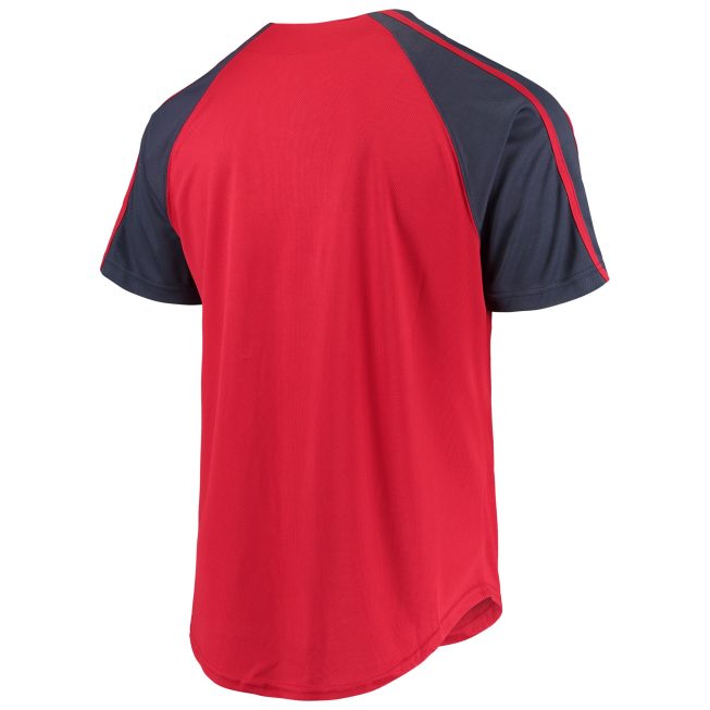 St. Louis Cardinals Stitches Button-Down Raglan Replica Jersey - Red - Image 3