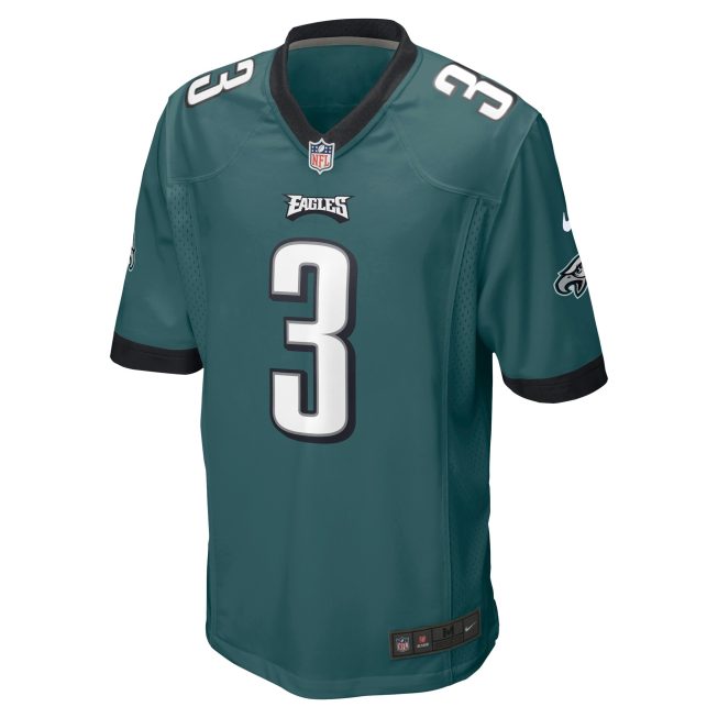 Nolan Smith Philadelphia Eagles 2023 Draft First Round Pick Game Jersey - Midnight Green - Image 2