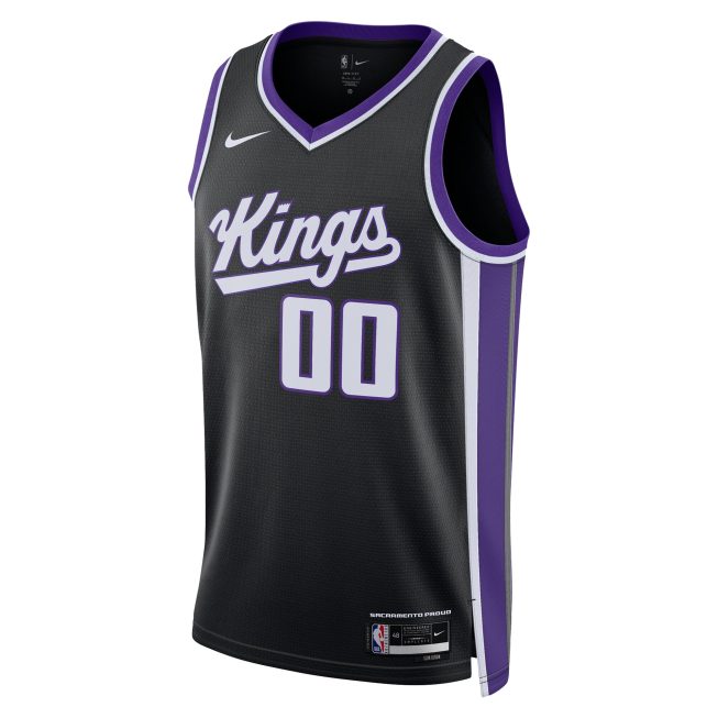 Sacramento Kings Unisex Swingman Custom Jersey - Icon Edition - Black - Image 2