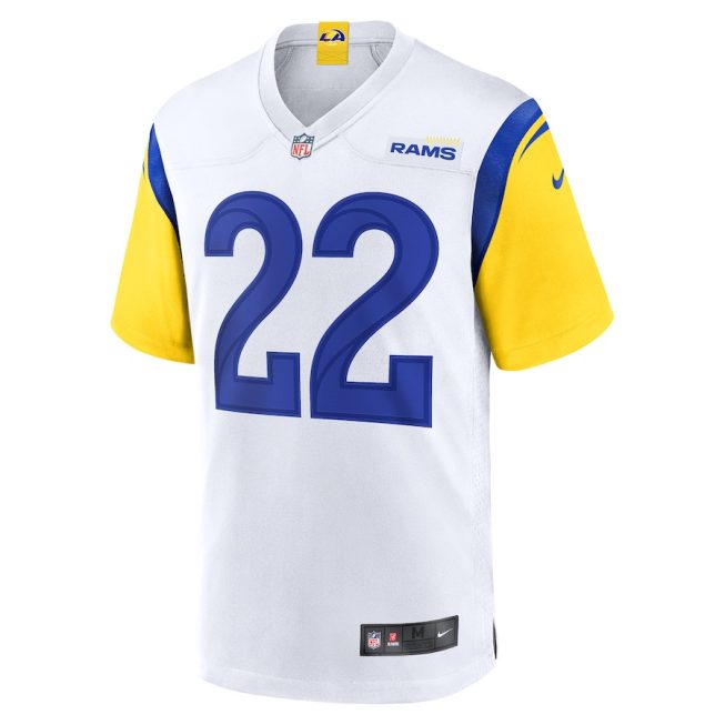 Blake Corum 22 Los Angeles Rams Game Men Jersey - White - Image 2