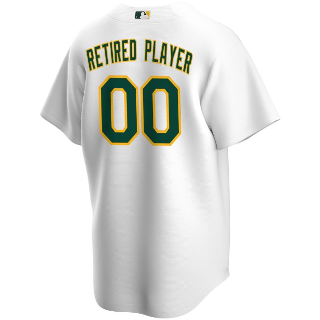 Oakland Athletics Home Pick-A-Player Retired Roster Replica Jersey - White - Image 3