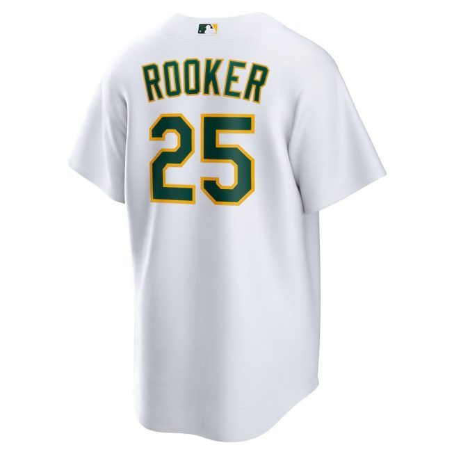 Brent Rooker 25 Oakland Athletics Home Men Jersey - White - Image 3