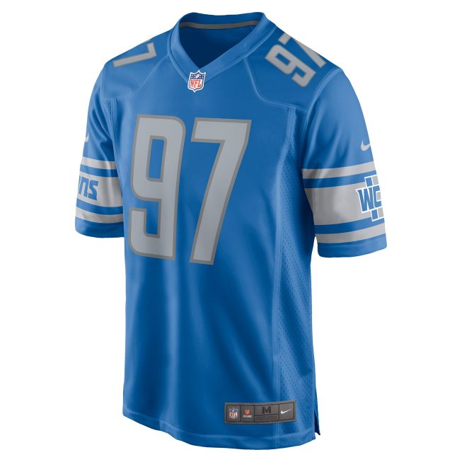 Aidan Hutchinson Detroit Lions Player Game Jersey - Blue - Image 2