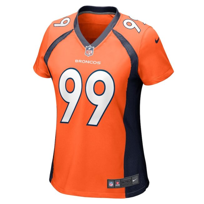 Zach Allen 99 Denver Broncos Women Game Jersey - Orange - Image 2