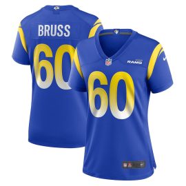 Logan Bruss 60 Los Angeles Rams Women Game Jersey - Royal