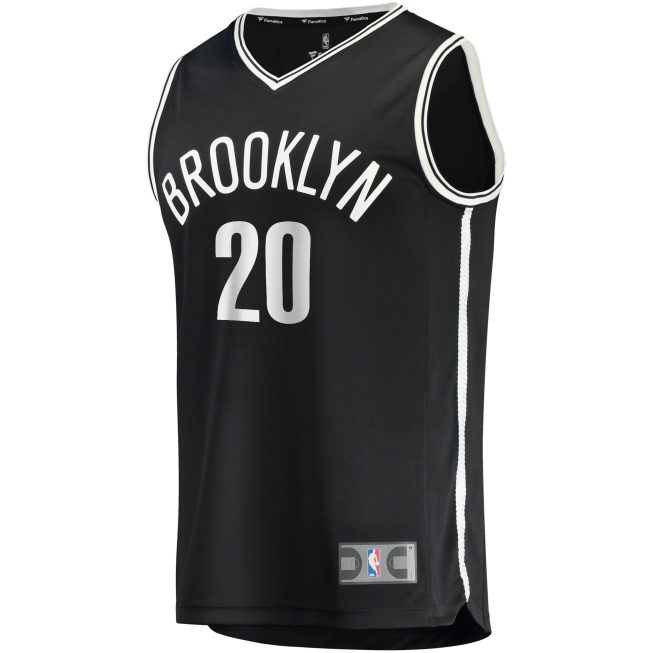 Day'Ron Sharpe Brooklyn Nets Fanatics Fast Break Replica Jersey - Icon Edition - Black - Image 2