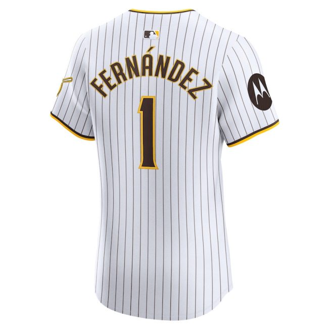 Tony Fernández 1 San Diego Padres Home Elite Men Jersey - White - Image 3