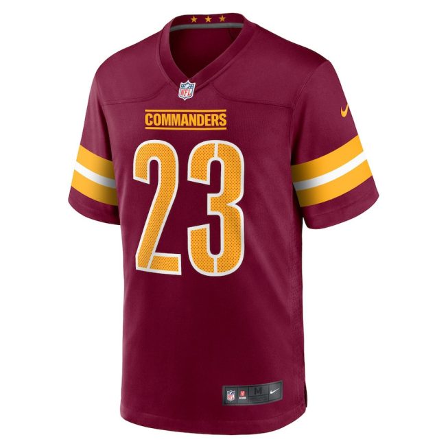 Chris Rodriguez Jr. 23 Washington Commanders Men Game Jersey - Burgundy - Image 2