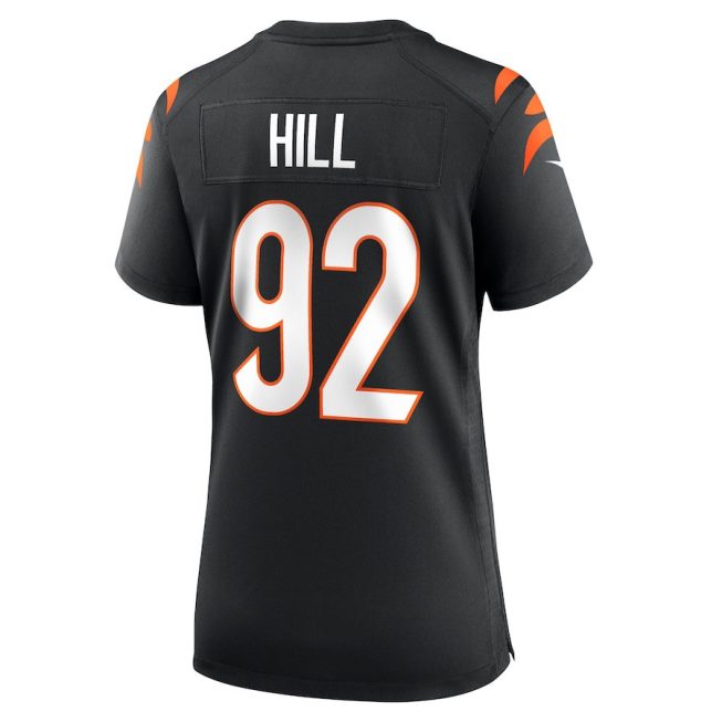 B.J. Hill 92 Cincinnati Bengals Women Game Jersey - Black - Image 3