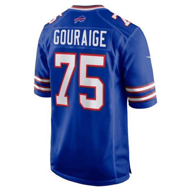 Richard Gouraige 75 Buffalo Bills Men Team Game Jersey - Royal - Image 3