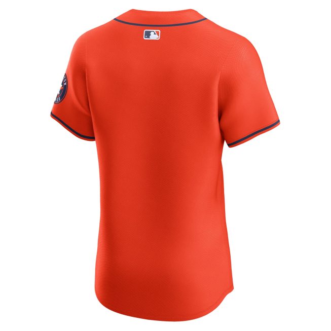 Houston Astros Alternate Vapor Premier Elite Patch Jersey - Orange - Image 3