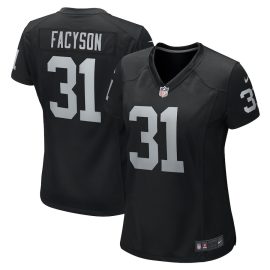 Brandon Facyson 31 Las Vegas Raiders Women Team Game Jersey - Black