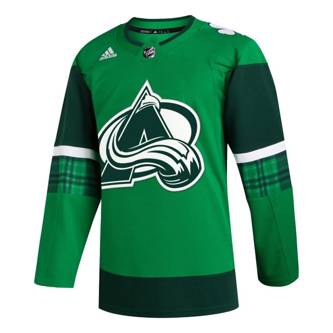 Colorado Avalanche 2023 St. Patrick's Day Primegreen Authentic Jersey - Kelly Green - Image 2