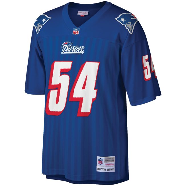 Tedy Bruschi New England Patriots Mitchell & Ness Big & Tall 1996 Retired Player Replica Jersey - Royal - Image 2