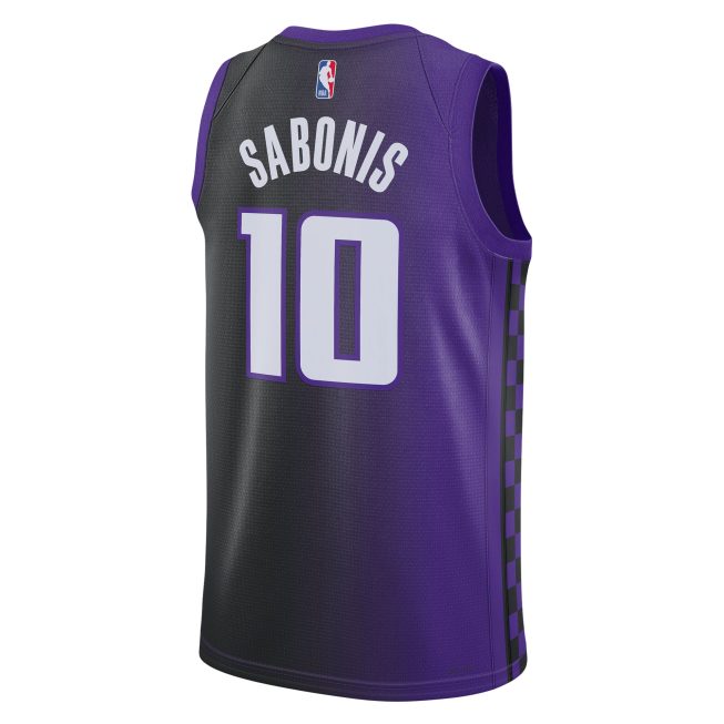 Domantas Sabonis Sacramento Kings Jordan Brand Unisex Swingman Jersey - Statement Edition - Purple - Image 3