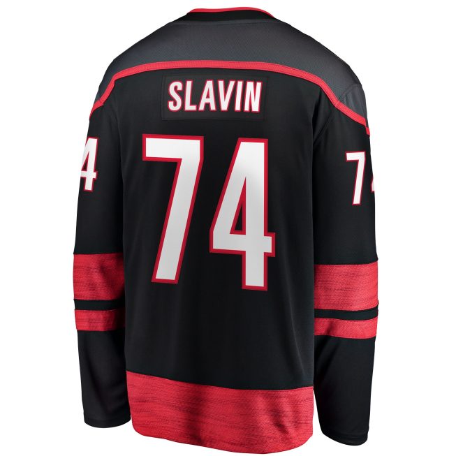 Jaccob Slavin Carolina Hurricanes Fanatics Home Breakaway Player Jersey - Black - Image 3