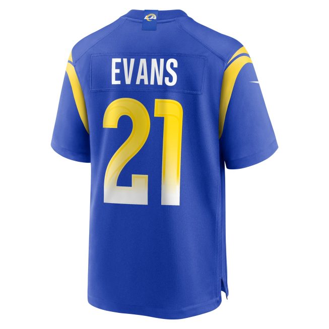 Zach Evans Los Angeles Rams Home Game Jersey - Royal - Image 3