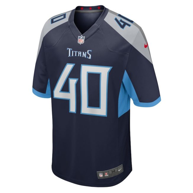 Anthony Kendall 40 Tennessee Titans Men Team Game Jersey - Navy - Image 2