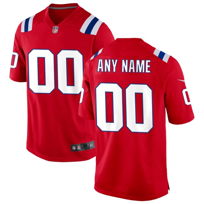 New England Patriots Alternate Custom Jersey - Red