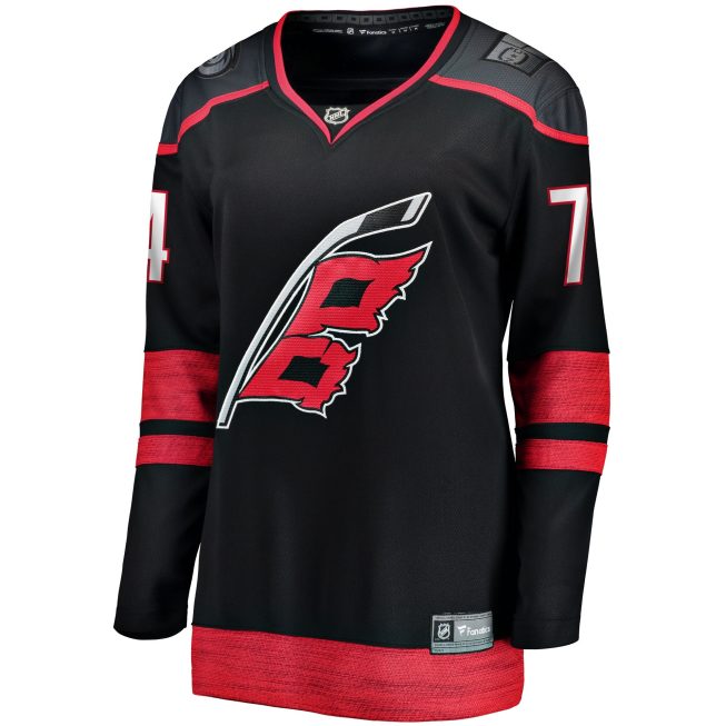 Jaccob Slavin Carolina Hurricanes Fanatics Women's Home Breakaway Player Jersey - Black - Image 2