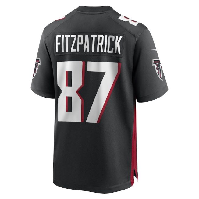 Black John FitzPatrick 87 Atlanta Falcons Men Game Jersey - Black - Image 3