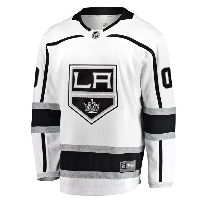 Los Angeles Kings Fanatics Away Breakaway Custom Jersey - White - Image 2