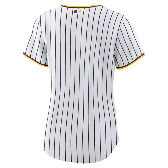 San Diego Padres Women's Home Blank Replica Jersey - White - Image 3