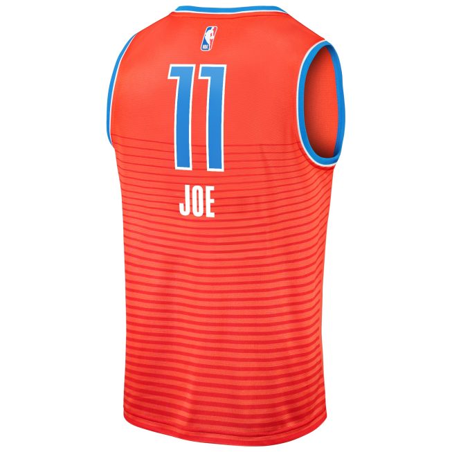 Isaiah Joe Oklahoma City Thunder Fanatics Fast Break Replica Player Jersey - Statement Edition - Orange - Image 3